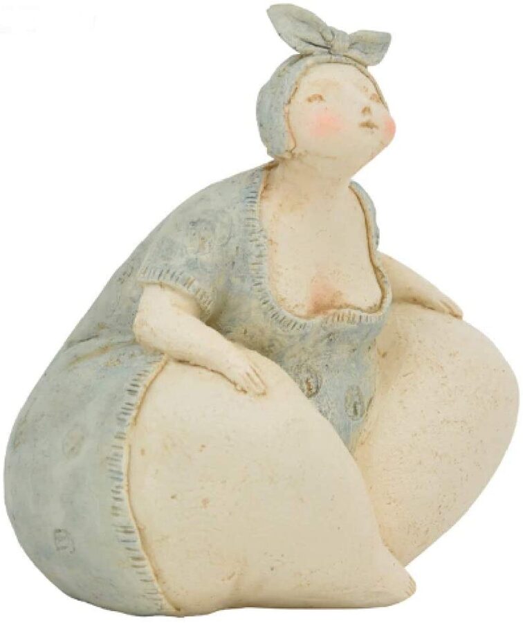 Mollige Kurvige Frau Lady Criva Dame Büste Rubens Deko-Skulptur Polyresin 