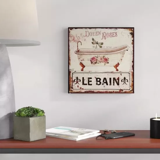 Ambiente Haus Metallbild Metallbild - Le Bain 30x30cm