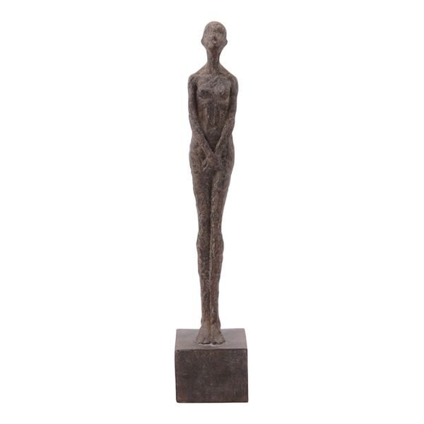 Abstrakte Skulptur Frau Hilda Moderne Kunst Dunkle Bronze H 32 cm