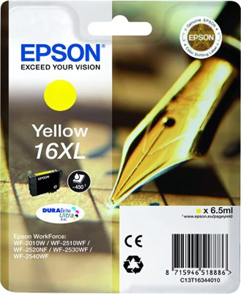 Epson Original 16XL Tinte Füller, gelb, 6,5ml