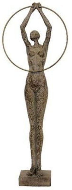 Abstrakte Skulptur " nackte Frau " moderne Kunst ° dunkle Bronze ° H 46,5 cm