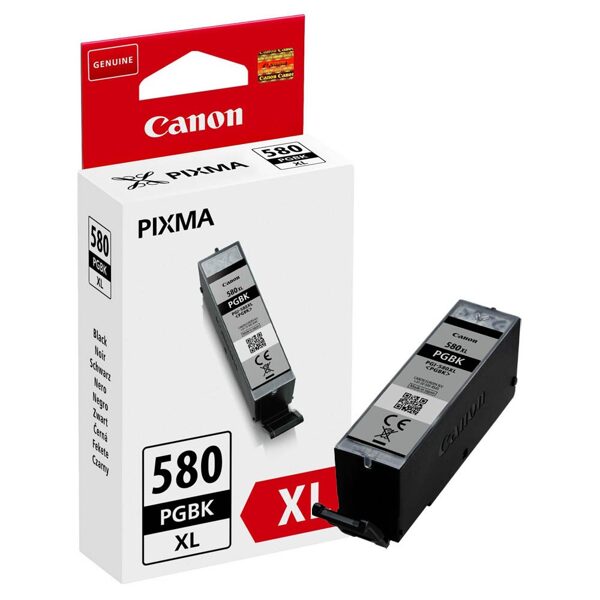 Canon Tintenpatrone PGI-580 XL PGBK 18,5 ml  für PIXMA Pigment Schwarz (1 Pack)