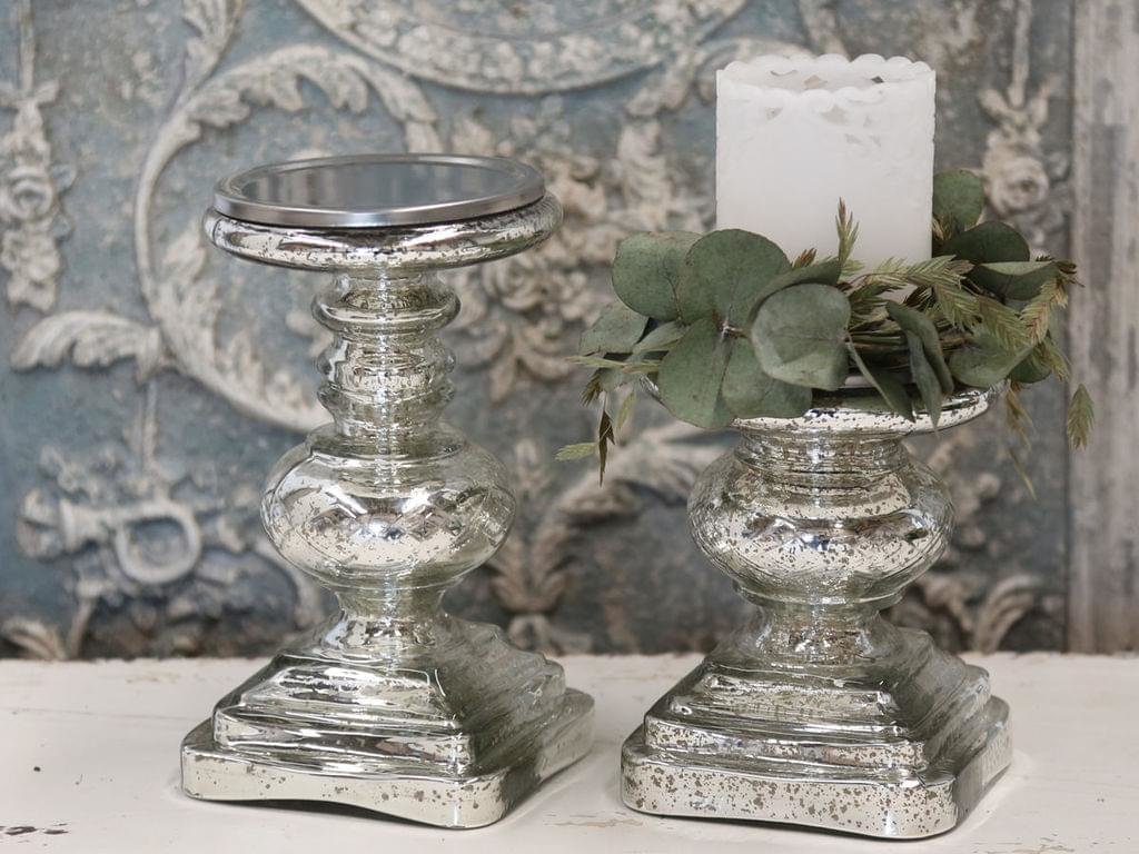 Kerzenhalter Bauernsilber 4 Varianten Shabby Antik Vintage Kerzenständer Silber 