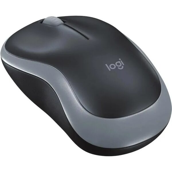 Logitech Maus M185 Wireless Mouse, schwarz / grau, 3 Tasten, 1000 dpi